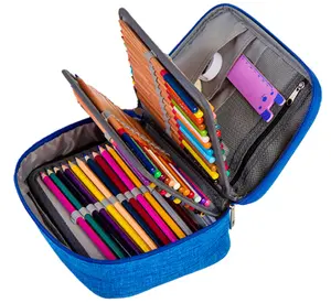 사무실 학교 소녀 소년 여자 선물 성숙한 연필 주머니 큰 큰 수용량 화포 다채로운 주문 학교 연필 상자