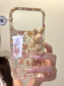 Carino 3D peluche coniglio per iPhone 17 Pro Max custodia per cellulare nuovo modello giocattolo da <span class=keywords><strong>donna</strong></span> Apple 16 15 14 Plus Cover del <span class=keywords><strong>telefono</strong></span> - Product Image 6