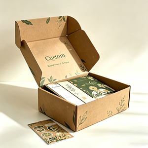 Boîte d'expédition en papier kraft recyclable, écologique, personnalisée et imprimée, pour l'emballage de produits de beauté et de soins de la peau - Vente flash - Product Image 3
