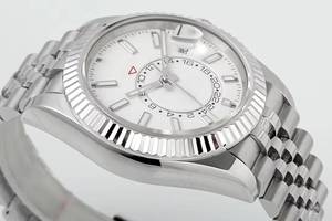 Reloj de Lujo de Alta Calidad, Resistente al Agua, Mecánico, 42 mm, Movimiento ETA 2824 de Fábrica ZF, 32.69.34, Acero 904L, Multifunción, Blanco - Product Image 5