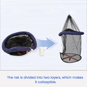 Panier de pêche pliable multifonctionnel en PVC enduit de caoutchouc pour utilisation en lac, rivière et ruisseau - Product Image 5