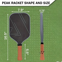 Raquette de pickleball en fibre de carbone à surface de friction, approuvée par les États-Unis, vente chaude, raquette de pickleball personnalisée