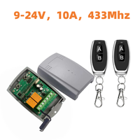 Récepteur de télécommande RF universel 433 MHz, automatique, 2 canaux, sans fil, pour porte de garage/portail, récepteur à code roulant 433,92 MHz