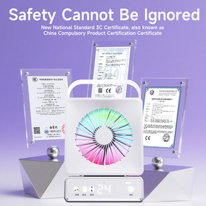 Ventilateur de refroidissement à commande tactile, lumière nocturne colorée, USB, portable, humidificateur, télécommande infrarouge, article très vendu - Product Image 4