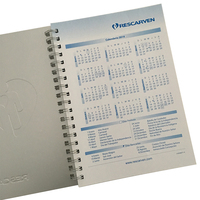 Carnet de composition A5 personnalisable à spirale, 100 feuilles, couverture en aluminium imprimée, cadeaux promotionnels uniques