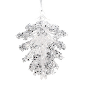 LINGKAI Transparent Acrylic Christmas Hanging Ornaments Ballet Dancer Deer Tree <b>Snowflake</b> Shape Xmas Tree Pendant - Product Image 6