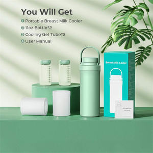 Ensemble cadeau pour bébé et enfant, <span class=keywords><strong>biberon</strong></span> isotherme moderne en acier inoxydable, écologique et portable, pour garder le lait maternel frais en extérieur - Product Image 1