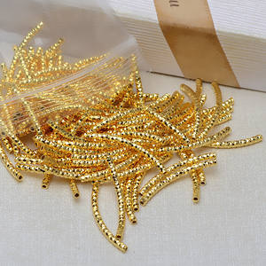 Tubos de Plata S925, 10 Piezas, 20mm, con Borde de Flor, para Joyería DIY, Decorativos, Pequeños, Rectos, Curvos, Separadores - Product Image 4