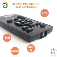 Control Remoto Infrarrojo Inalámbrico Inteligente de 14 Teclas con Código Variable y de Aprendizaje, de Plástico, para HDTV, DVD, Android TV Box, con Alcance de 10m