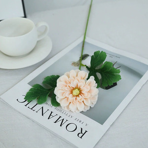 Flores artificiales de <span class=keywords><strong>caléndula</strong></span> de tela de seda individual para boda, artículo decorativo, flores realistas con sensación de gama alta - Product Image 5