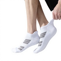 Chaussettes de cheville pour hommes grandes tailles, en polyester et coton, anti-odeur, semelle en tissu éponge, absorption de la transpiration, idéales pour l'extérieur