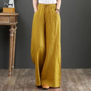 Nouveaux pantalons populaires en coton et <span class=keywords><strong>lin</strong></span> pour femmes, <span class=keywords><strong>taille</strong></span> haute, coupe droite, amples, <span class=keywords><strong>grande</strong></span> <span class=keywords><strong>taille</strong></span>, jambes larges - Product Image 6