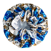 Bonnet de nuit en satin doublé, imprimé bohème, grande taille, réversible, double couche, soyeux, vente en gros, personnalisable