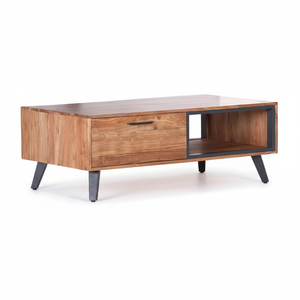 New Industrial Type Coffee <b>Tables</b> With Solid Wood and Metal Crafts Storage Drawers Outdoor <b>Tables</b> Furniture for Living Room - Product Image 2