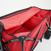 Nouveau Design Heavy Duty Camping Trolley Chariot Pliable Avec Couverture Cadre en Acier PU Roues Tissu Matériel Extérieur Shopping