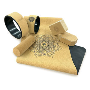 Miska gym 4 en 1 precio bajo lujo Kork masaje de alta densidad nueva alfombra de fitness puede hacer juego de ruedas de <span class=keywords><strong>Yoga</strong></span> de corcho de bloque de rodillos de gran tamaño - Product Image 1