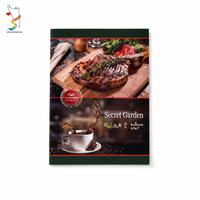 Cetak Buku Menu Restoran Hardcover Custom Mewah OEM, Full Color, untuk Makanan & Minuman, Bar, Cafe, Hotel, Fine Dining (Hanya Cetak)
