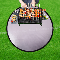 Tapis en silicone ignifuge facile à nettoyer pour barbecue Table résistante à la chaleur sous les tapis de gril Tapis de foyer en fibre de verre