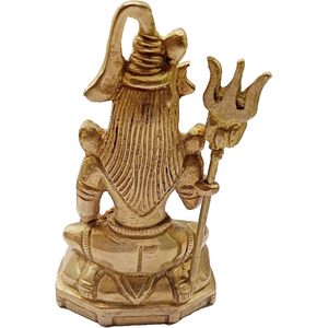 PARIJAT ARTISANAT Shabby Chic Style Laiton Hindou Dieu Figurine Seigneur Shiva Statue Sculpture pour Temple Pooja Bureau Table Décor - Product Image 2