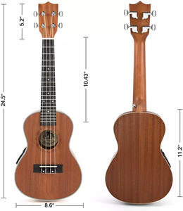 Ukelele eléctrico con cuerpo de plástico ABS, 4 cuerdas, Tenor de concierto, Soprano, 21 pulgadas, 23 pulgadas, 26 pulgadas - Product Image 2