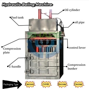Tự động thủy lực baling Machine dọc thủy lực Baler Máy ép chất thải quần áo thủy lực tông Baler máy - Product Image 2