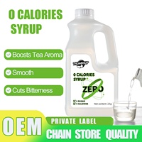 2kg de sucre concentré liquide de sirop de stevia zéro calorie pour café lait thé boutique boissons pour Boba Bubble Tea Ingrédients