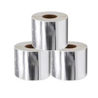 Étiquettes autocollantes imprimables 60x40mm, argent brillant, PET, avec adhésif, pour imprimante à transfert thermique