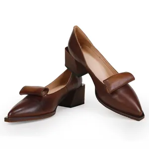 Zakelijke Puntige Neus Jurk Schoenen Lederen Zwarte Pumps Oxford Schoenen Voor Vrouwen