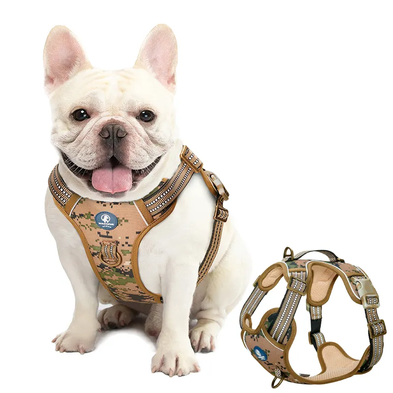 High Quality Durable No Pull Reflective Adjustable Pet Harness luxury Dog Vest Harness with Easy Control Handle for Medium Large