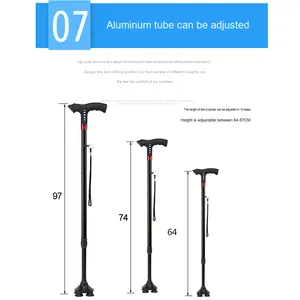 Bastón de senderismo plegable al aire libre, bastón telescópico de 5 secciones para ancianos, bastón de escalada para viajar - Product Image 2