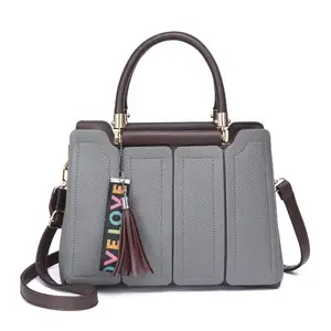 Tas tangan dompet wanita desain baru DF9120 Kustom buatan Tiongkok grosir tas tangan kulit dengan produsen bergaya dan santai