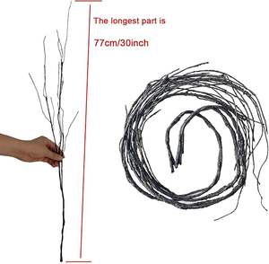 29.5" Lifelike Dry Willow Branches Bendable Iron <strong>Wires</strong> Artificial <strong>Floral</strong> Flower Stub Stem DIY Craft Wedding Home Room Decor - Product Image 2