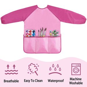 Tablier de <span class=keywords><strong>Peinture</strong></span> Imperméable pour Enfants avec Logo Personnalisé, Manches Longues et 3 Poches pour la Cuisine, la Pâtisserie et les Activités Artistiques - Product Image 5