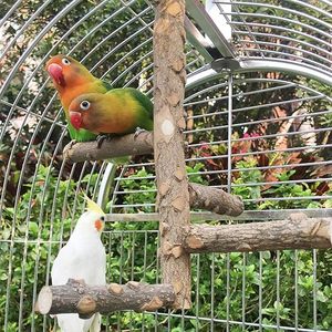 Natural Wooden Bird Perch for Parrots-Chewing Toy with <b>Ladder</b> Design for <b>Small</b> to Medium Parrots - Product Image 1