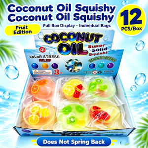 Fruit-style Coconut <b>Oil</b> Squeeze Stress Ball Non-rebound Stress Relief Toy Small Gift for Boys and Girls 15 Years Old - Product Image 6