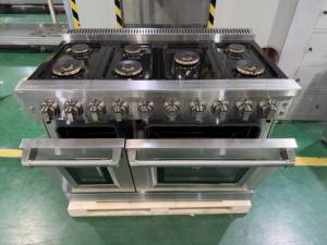 48 pouces. 7,0 Cu. Table de cuisson à gaz 7 brûleurs et four à convection en acier inoxydable, intérieur de four soudé sans soudure, usage domestique - Product Image 4