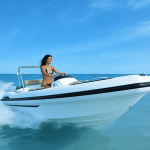 <span class=keywords><strong>Bateau</strong></span> pneumatique semi-rigide Zhenbo 3,9 m 390C avec coque en fibre de verre et Hypalon PVC, pour la pêche, la cabine, la dérive et la plongée - Product Image 1