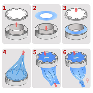 Recharges pour <span class=keywords><strong>poubelle</strong></span> à couches en LDPE, extra épaisses, anti-odeur, antibactériennes, film multicouche, sacs de recharge pour <span class=keywords><strong>poubelle</strong></span> à couches, lot de 8 sacs de recharge pour couches - Product Image 4