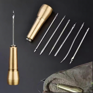 Kit <span class=keywords><strong>de</strong></span> costura <span class=keywords><strong>de</strong></span> cuero con hilo <span class=keywords><strong>de</strong></span> nailon, herramienta <span class=keywords><strong>de</strong></span> costura a mano para reparación <span class=keywords><strong>de</strong></span> neumáticos <span class=keywords><strong>de</strong></span> cuero, redes <span class=keywords><strong>de</strong></span> pesca y lona. - Product Image 2