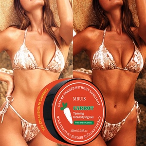 MRUIS-Crème et lotion pour le visage autobronzante bio, gel <span class=keywords><strong>noir</strong></span> à la carotte, <span class=keywords><strong>bronzage</strong></span> naturel, personnalisé, 100ml - Product Image 5