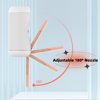 Mini pulvérisateur de bidet électrique portable moderne en ABS, shattaf de voyage pour salle de bain ou toilettes avec débit d'eau de 500 ml/min, puissance de 1,8 W