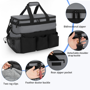 Sac de nettoyage personnalisé <span class=keywords><strong>pour</strong></span> produits d'entretien, sac de rangement roulant <span class=keywords><strong>pour</strong></span> produits de nettoyage, sac de transport avec chariot détachable <span class=keywords><strong>pour</strong></span> les femmes de <span class=keywords><strong>ménage</strong></span> - Product Image 4