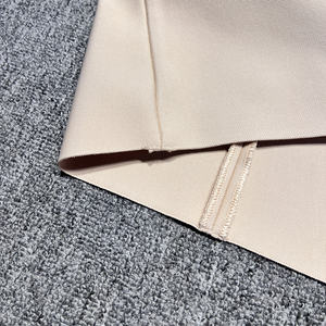 C3674 pronto per la spedizione <span class=keywords><strong>Beige</strong></span> da donna Mini abito lavorato a <span class=keywords><strong>maglia</strong></span> con cinturino <span class=keywords><strong>in</strong></span> piuma Mini abito Casual estivo - Product Image 6