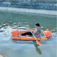 Kayak transparent 2,44 m avec airbag latéral, flottabilité de sécurité, canoë en polycarbonate pour 1 personne, idéal pour la location en station.