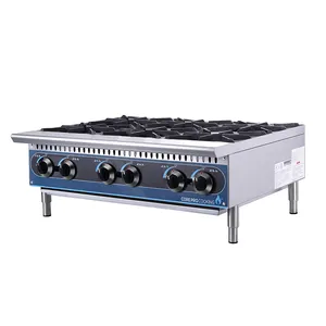 Commercial Gas Range Stove Stainless Steel Kitchen Equipment Gas 6 Burner Stove Gas Burner Range Cook