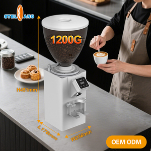 Macinacaffè da 1200g <span class=keywords><strong>regolabile</strong></span> <span class=keywords><strong>a</strong></span> 11 <span class=keywords><strong>velocità</strong></span> 74mm macchina per macinare caffè Touch Screen in acciaio inossidabile - Product Image 3