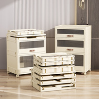 Empilable Pliable avec poignée armoire vêtements organisateur armoire de rangement boîte tiroir ménage articles divers récipient en plastique
