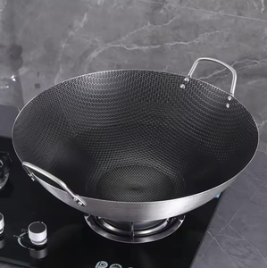 <span class=keywords><strong>Wok</strong></span> de Aço Inoxidável com Fundo Multicamadas - Compatível com Fogão de Indução, Panela Antiaderente para Casa e Restaurante - Product Image 3