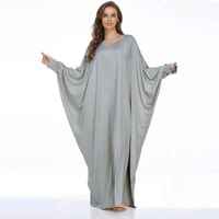 Services OEM, Vente en gros de robes Abaya de Dubaï, style turc, modestes, élégantes, à manches longues, 100% polyester naturel, longueur cheville, pour femmes