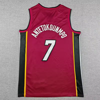 Jahitan Berkualitas Terbaik Dapat Disesuaikan # 7 ANTETOKOUNMPO Jersey Bola Basket